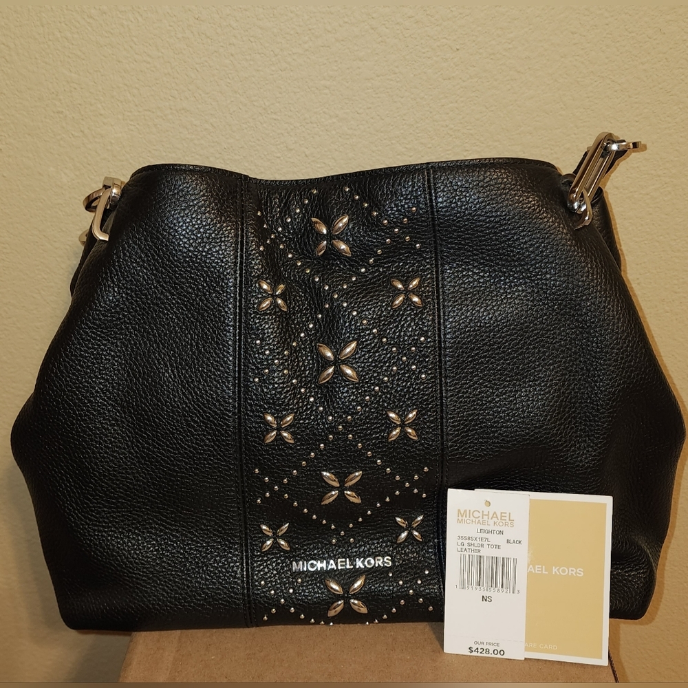 Michael Kors Leighton leather shoulder bag